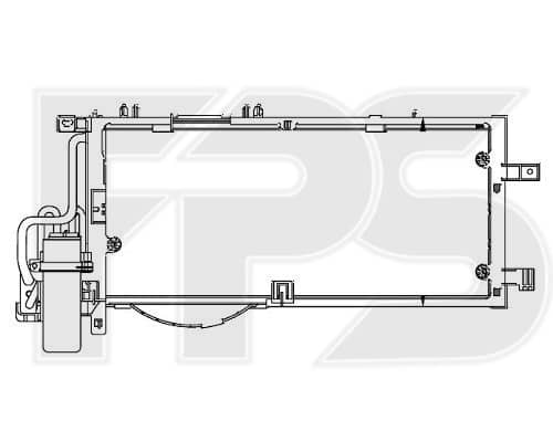 Радіатор кондиціонера Opel Combo 2001-2011, 13114009, 13114012, 13126764, 13140750, 1850071, 1850087, 1850089, 24426581, 24426587, 24445195, 9201960, 93175765, 93175774