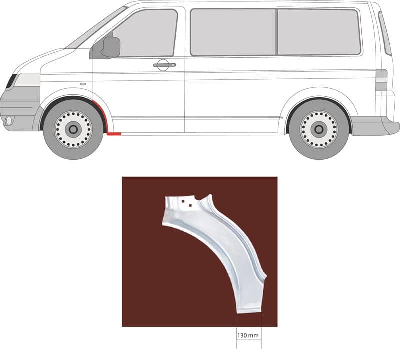 Ремчастина Металева Передня Ліва Volkswagen Transporter 2003-2009