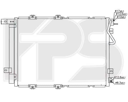 Радіатор кондиціонера Kia Sorento 2002-2006, 976063E600, 976063E601
