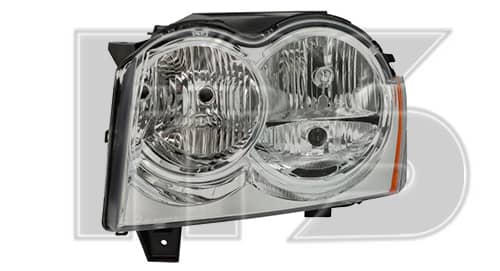 Фара Передня Передня Ліва Jeep Grand Cherokee 2005-2010, 55156351AA, 55156351AF, 55156351AJ, 55156351AK
