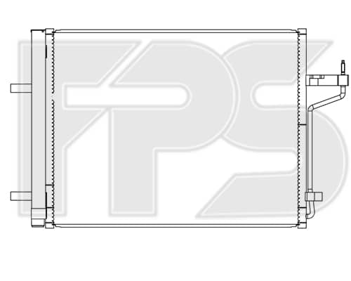 Радіатор кондиціонера Ford C-MAX 2013-2017, 1768031, 1808330, 1857264, 2058300, 2164542, CV6119710FC, CV6119710FD, CV6119710FE, CV6119710KB, CV6119710KC, CV6Z19712B
