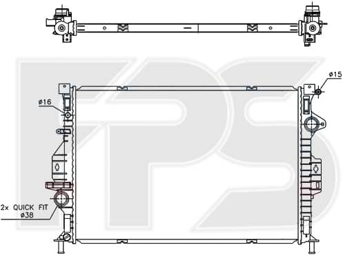 Радіатор Охолодження Ford Kuga 2012-2016, 1786805, CV618005FA