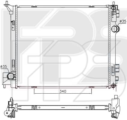 Радіатор Охолодження Nissan X-Trail 2014-2017, 214104BE0A