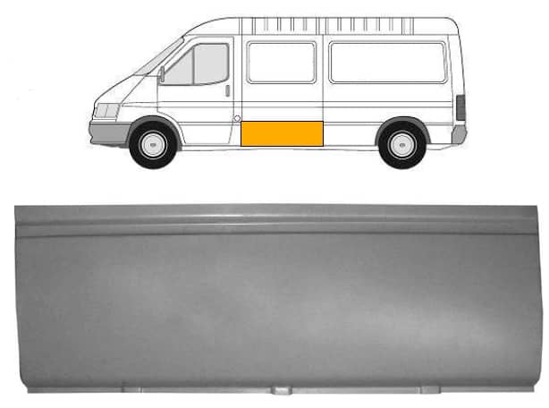 Ремчастина Металева Передня Ліва Ford Transit 1986-1991