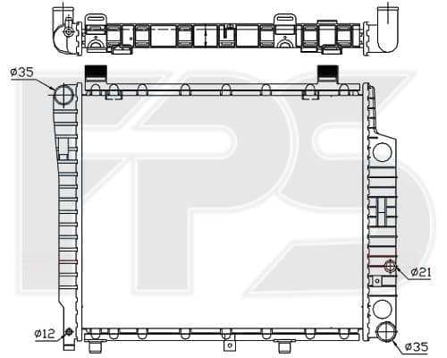 Радіатор Охолодження Mercedes-Benz C-Class 1993-2000, 2025002903, 2025003403, A2025002903, A2025003403