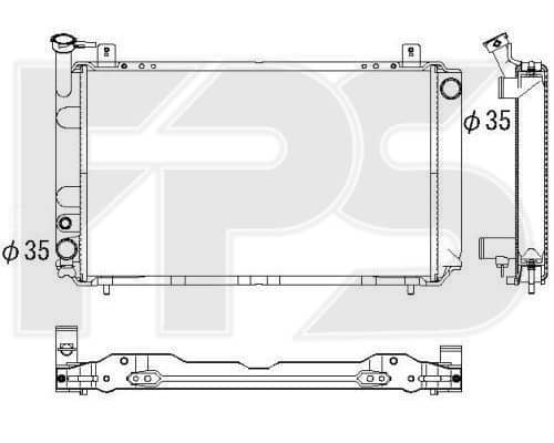 Радіатор Охолодження Nissan Sunny 1986-1990, 2141054A00