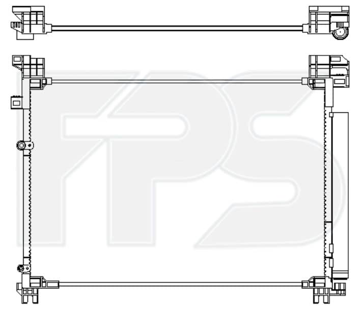 Радіатор кондиціонера Lexus RX 2015-2019, 8846048230, 8846048310