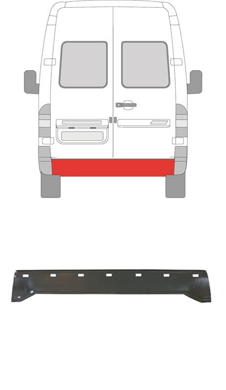 Ремчастина Металева Задня Mercedes-Benz Sprinter 1995-2000, 901 612 0114, A 901 612 0114