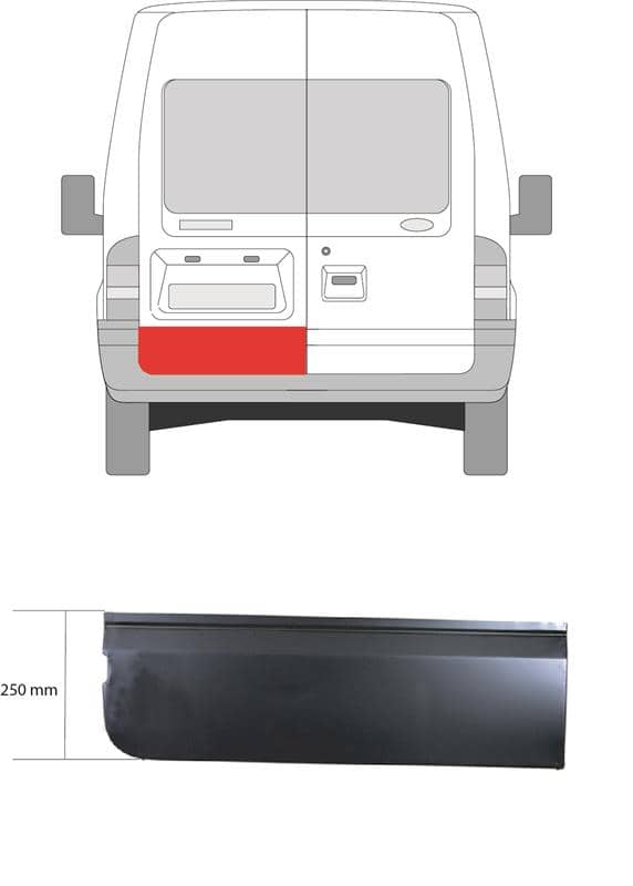 Ремчастина Металева Задня Ліва Ford Transit 2000-2006