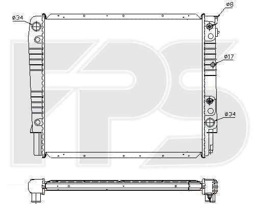 Радіатор Охолодження Volvo 940 1990-1996, 3547146, 5003853, 8602564, 8603853, 8603906