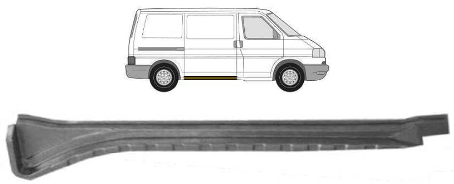 Ремчастина Металева Передня Права Volkswagen Transporter 1990-2003