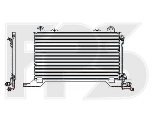 Радіатор кондиціонера Mercedes-Benz E-Class 1995-1999, 2108300370, A2108300370