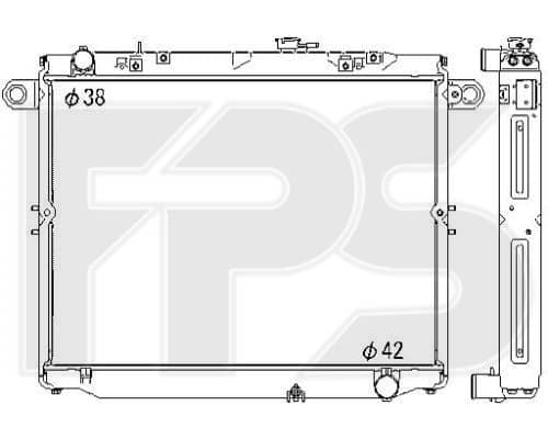 Радіатор Охолодження Toyota Land Cruiser 1998-2008, 1640050200, 1640050201