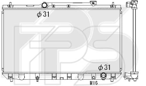 Радіатор Охолодження Toyota Camry 1997-2001, 1640003140, 164007A290, 164007A291