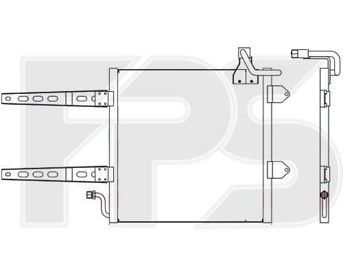 Радіатор кондиціонера Volkswagen Polo 1999-2001, 6N0820413, 6N0820413A, 6N0820413B