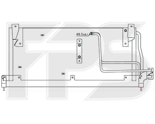 Радіатор кондиціонера Opel Combo 1993-2000, 90511660, 90541114, 1618081, 1618109