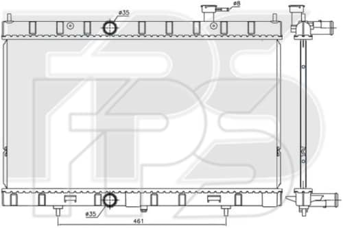 Радіатор Охолодження Nissan X-Trail 2014-2017, 214104BB0A, 214104BB0B, 214104CL0A, 214104CM0A, 214104CM0B