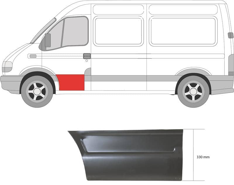 Ремчастина Металева Передня Ліва Opel Movano 1998-2003