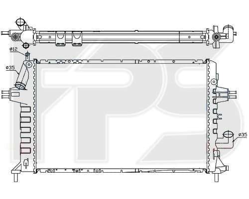 Радіатор Охолодження Opel Astra 1998-2009, 1300209, 1300321, 9129517, 9192586, 95508723
