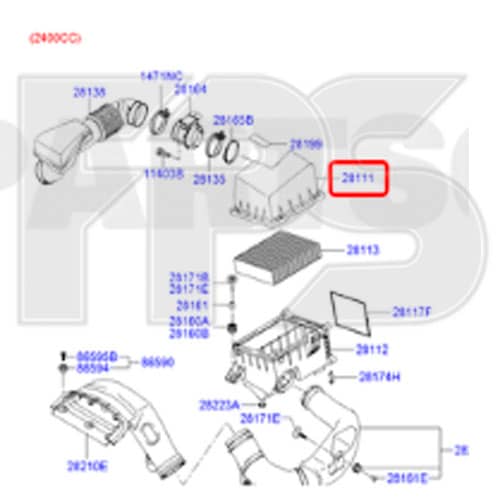 Корпус Повітряного Фільтра Hyundai Sonata 2005-2007