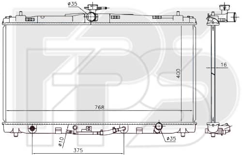 Радіатор Охолодження Toyota Camry 2011-2014, 1640036250