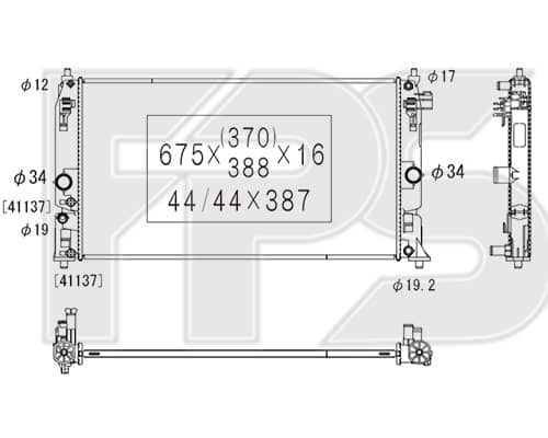 Радіатор Охолодження Lexus UX 2018+, 1640037311, 1640037310