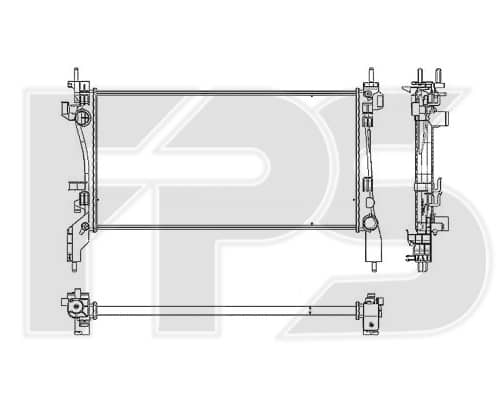 Радіатор Охолодження Citroen Nemo 2008-2017, 1330T9, 1330V0, 1330Y1, 1330Y4, 51780659, 51790636, 51780666, 52233094