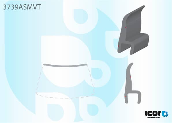 Молдінг Скла Гумовий Ford Transit 2000-2006