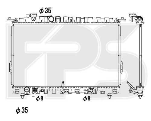 Радіатор Охолодження Hyundai Sonata 2001-2005, 2531038050, 2531038055