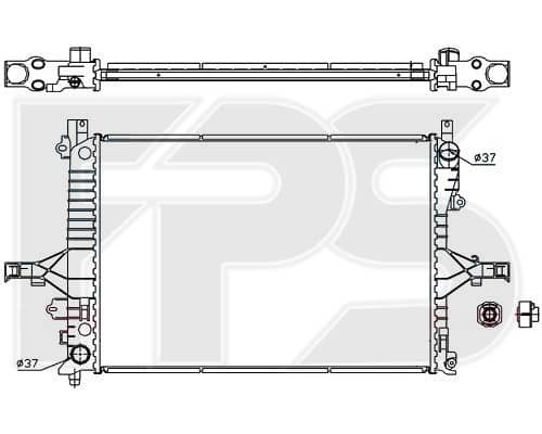 Радіатор Охолодження Volvo C70 1997-2005, 13119056, 8601432, 8601563, 8601585, 8602411, 8602412, 8602413, 8602538, 8602752, 8602754, 8602820, 8602821