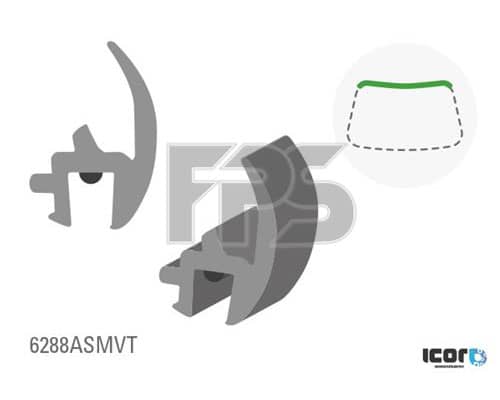 Молдінг Скла Гумовий Opel Meriva 2003-2010