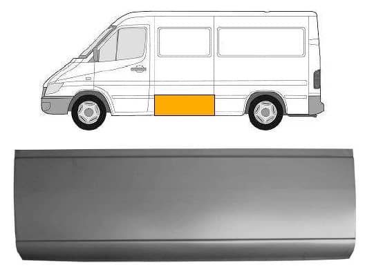 Ремчастина Металева Передня Ліва Mercedes-Benz Sprinter 1995-2000