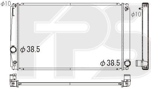 Радіатор Охолодження Toyota RAV4 2006-2010, 1640028560, 164002856087, 1640028570