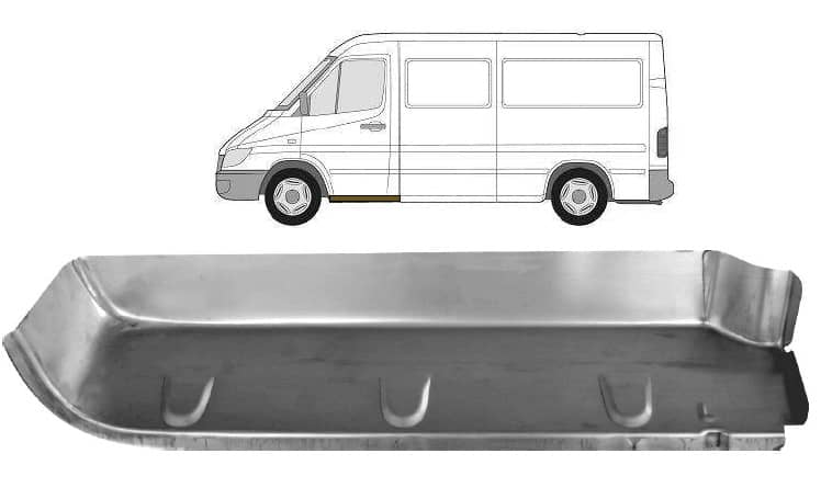 Ремчастина Металева Передня Ліва Mercedes-Benz Sprinter 1995-2000