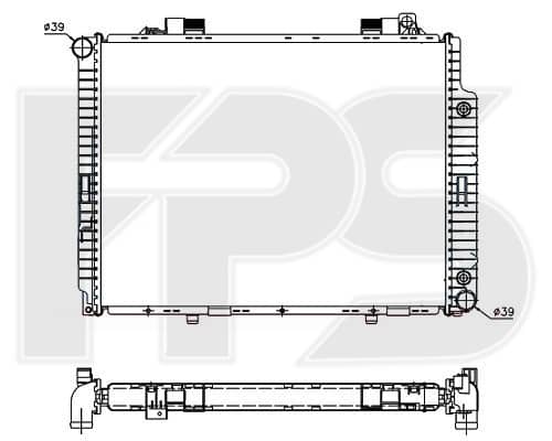 Радіатор Охолодження Mercedes-Benz E-Class 1995-1999, 2105000603, 2105001603, 2105003303, 2105003403, 2105006503, A2105001603, A2105003403, A2105006503