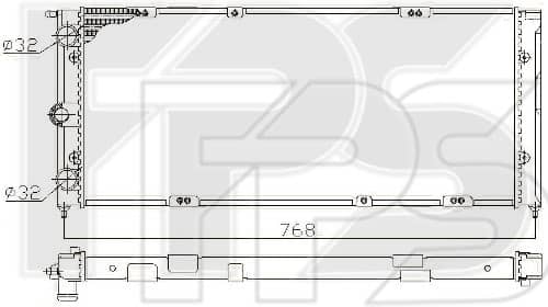 Радіатор Охолодження Volkswagen Passat 1981-1988, 321121251AJ, 321121251AL, 321121251BJ, 321121253BF, 321121253BL, 321121253L