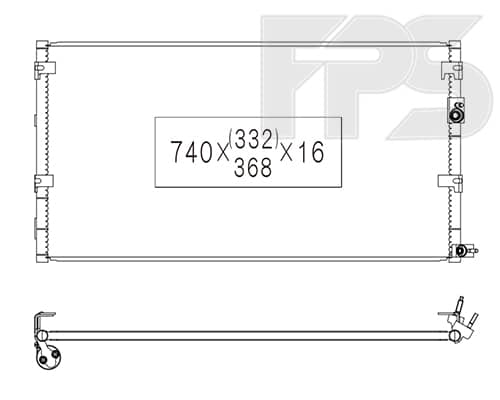 Радіатор кондиціонера Ford Mustang 2014-2017, FR3Z19712A
