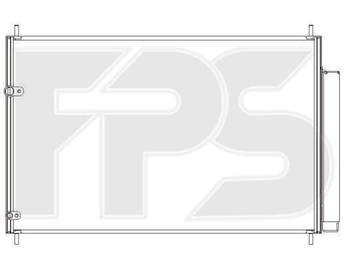 Радіатор кондиціонера Toyota Auris 2007-2009, 8845002280, 8845002300, 8845002330, 8845002360, 8845012280, 8845012300, 8846002390