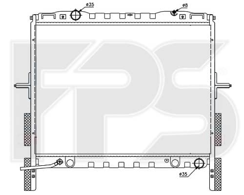 Радіатор Охолодження Kia Sorento 2002-2006, 253103E350