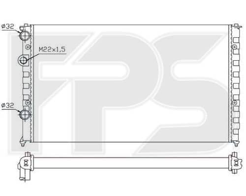 Радіатор Охолодження Volkswagen Caddy 1995-2004, 6K0121253AS