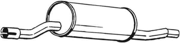 Глушник Посередені Citroen C25 1981-1994, 1705GN, ZF05923548, ZF07654358, 5923545, 5923548, 7654358, 172120