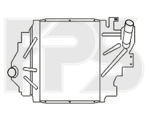 Радіатор Наддуву Renault Clio 2001-2006, 7700436091, 8200252209, 8200685747