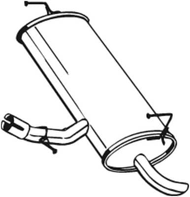 Глушник Задній Nissan Qashqai 2006-2009, 20100JD500, 20100JD50A, 20100JD51A