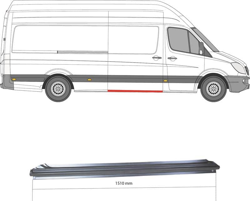 Ремчастина Металева Передня Права Mercedes-Benz Sprinter 2006-2013
