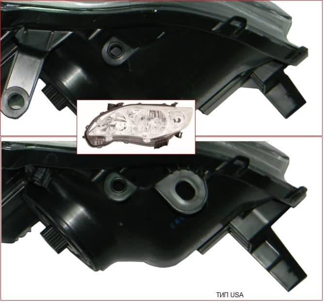 Фара Передня Передня Права Toyota Corolla 2010-2013, 8113002B10, 8113012D80