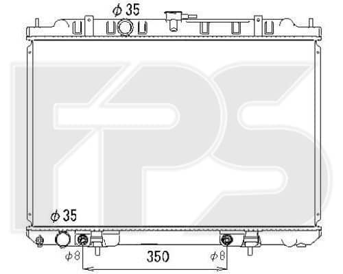 Радіатор Охолодження Nissan X-Trail 2001-2007, 214608H303, 214609H300
