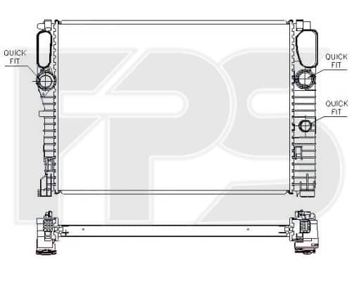 Радіатор Охолодження Mercedes-Benz E-Class 2002-2006, 2115000202, 2115002302, 2115003102, A2115000202, A2115002302, A2115003102