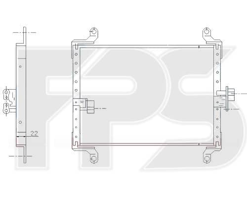 Радіатор кондиціонера Citroen Jumper 1994-2001, 1312857080, 6455T3, E163367