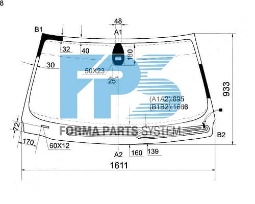 Скло автомобільне(вітрове) з підігрівом BMW 7 2001-2008