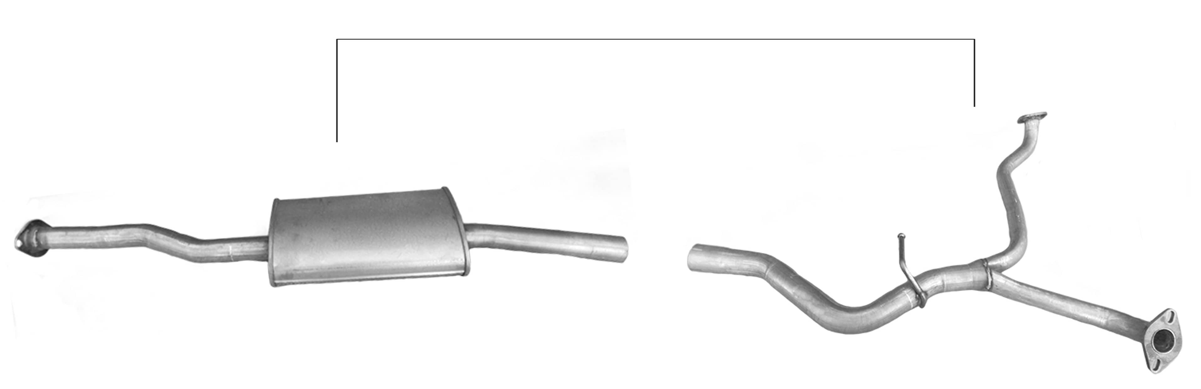 Глушник Посередені Subaru Legacy 2004-2009, 44200AG010, 44200AG160